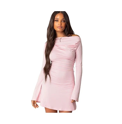 Edikted Women's Leena gathered mini dress