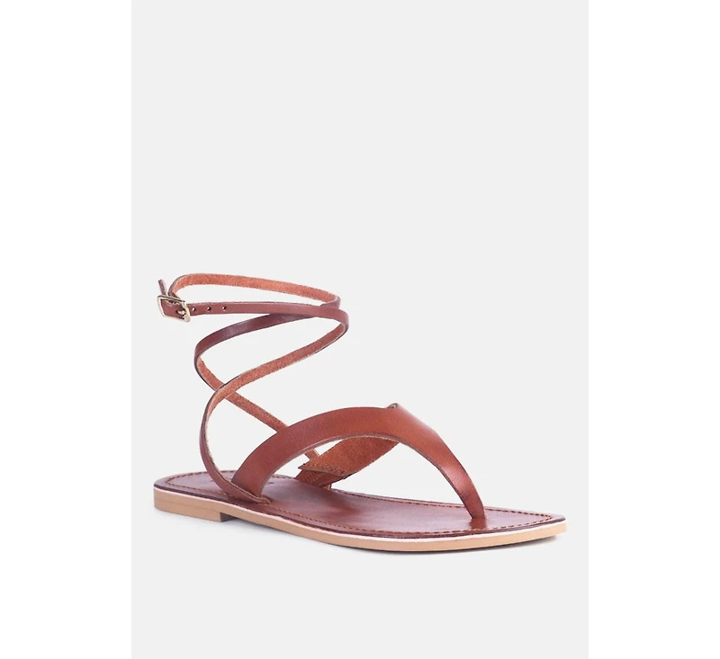 Wrap-up Tie around Flat Womens Sandals