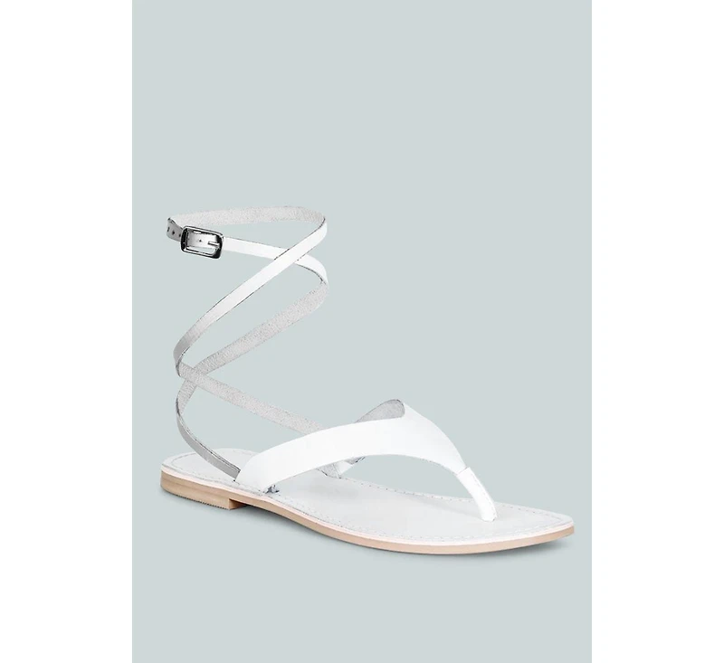 Wrap-up Tie around Flat Womens Sandals