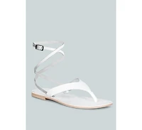 Wrap-up Tie around Flat Womens Sandals