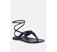 Wrap-up Tie around Flat Womens Sandals