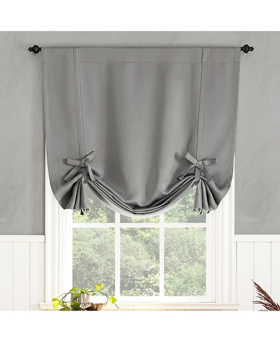 Preston Energy Saving Blackout Rod Pocket Window Tie-up Shade