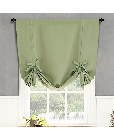 Preston Energy Saving Blackout Rod Pocket Window Tie-up Shade