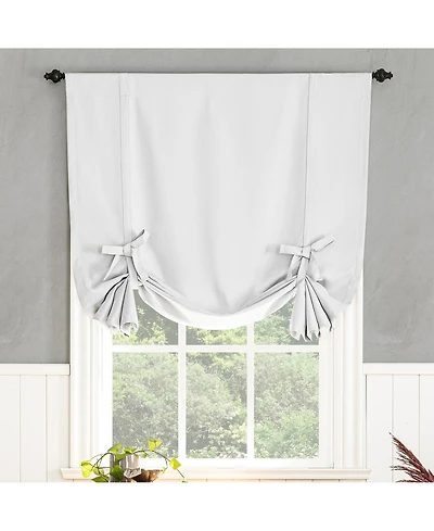 Preston Energy Saving Blackout Rod Pocket Window Tie-up Shade
