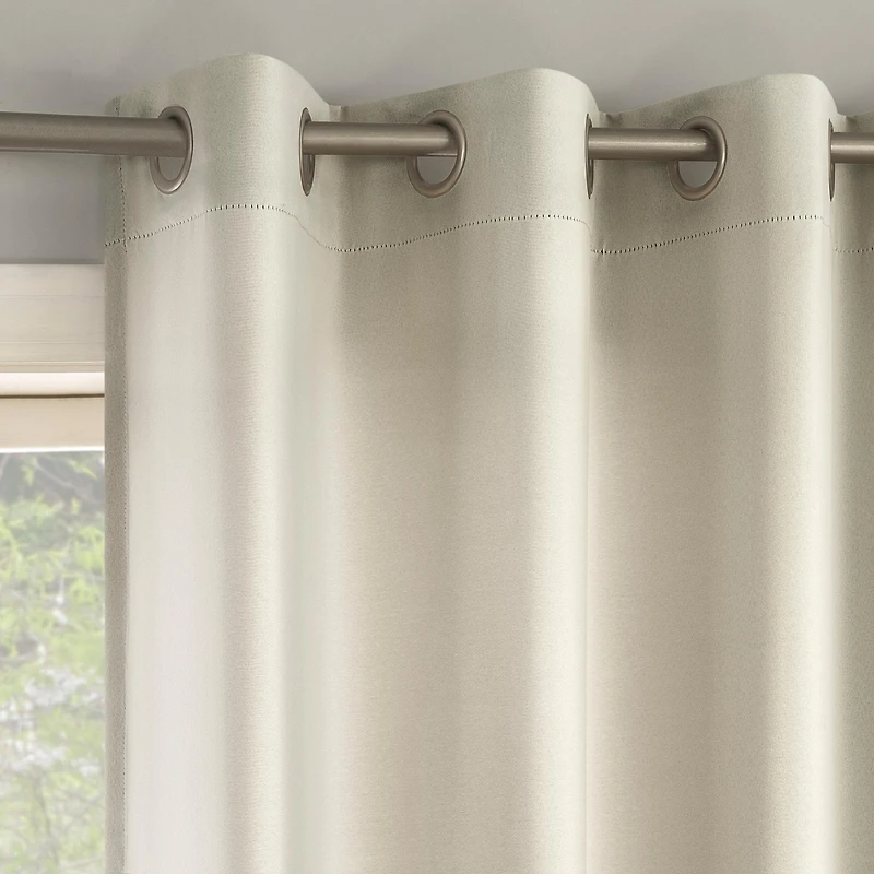 Brandon Magnetic Closure Room Darkening Grommet Curtain Panel Pair