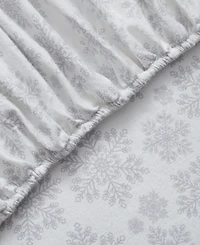 Tahari Home Snowflake 100% Cotton Flannel 4-Pc. Sheet Set, Full