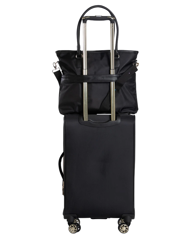 Chelsea Softside Chevron Expandable 2pc 20" Carry-On Luggage + Matching 15" Laptop Tote Set