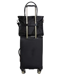 Chelsea Softside Chevron Expandable 2pc 20" Carry-On Luggage + Matching 15" Laptop Tote Set