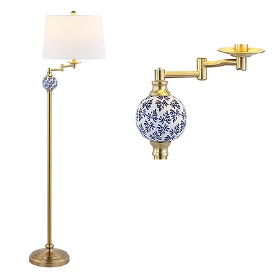 Jonathan Y Aveiro Classic Midcentury Iron Led Floor Lamp