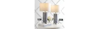 Sulka Ceramic iron Contemporary Usb Charging Led Table Lamp (Set of 2)