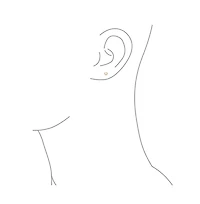 Bling Jewelry Petite Minimalist14K Yellow Gold Symbol Of Love Open Heart Stud Earring Secure Screw back