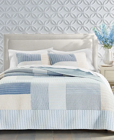 Charter Club Seaside Patchwork 3-Pc. Quilt Set, King, Exclusively at Macy's