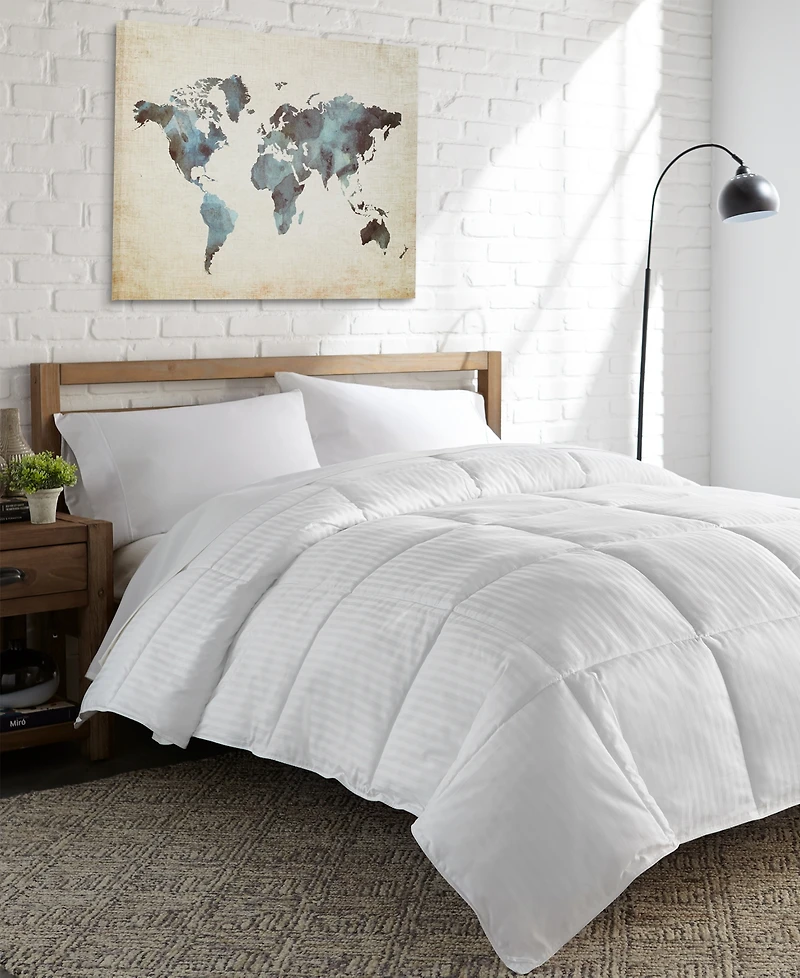 Eddie Bauer All Seasons 400 Thread Count Down Alternative Striped Luxury Oversized Duvet Insert