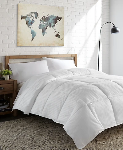 Eddie Bauer All Seasons 400 Thread Count Down Alternative Striped Luxury Oversized Duvet Insert