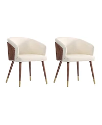 Manhattan Comfort Reeva 2-Piece Leatherette Upholstered Dining Chair Set