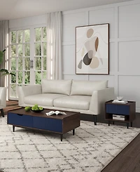 Manhattan Comfort Duane 2-Piece Ribbed End Table and Coffee Table Set
