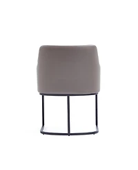 Manhattan Comfort Serena 33.07" Leatherette Upholstered Dining Armchair