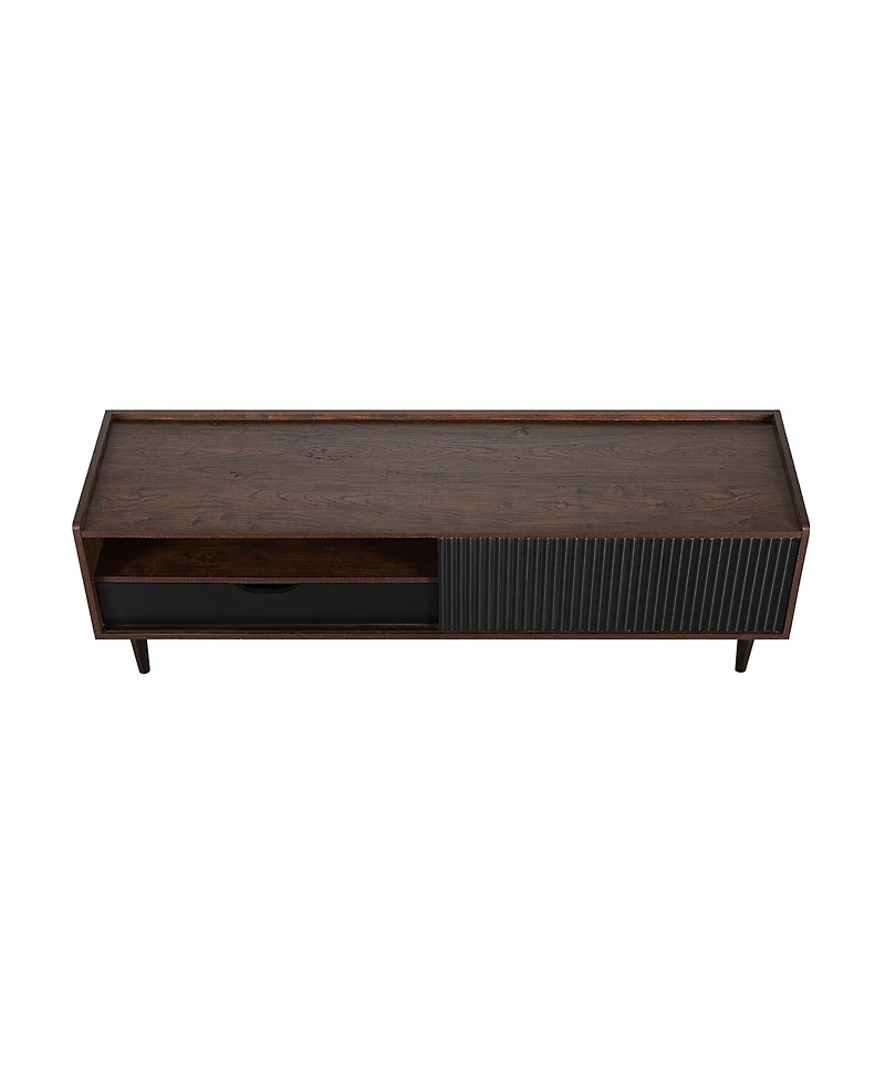 Manhattan Comfort Duane 59.25" Ribbed Tv Stand Fits TVs up to 55"