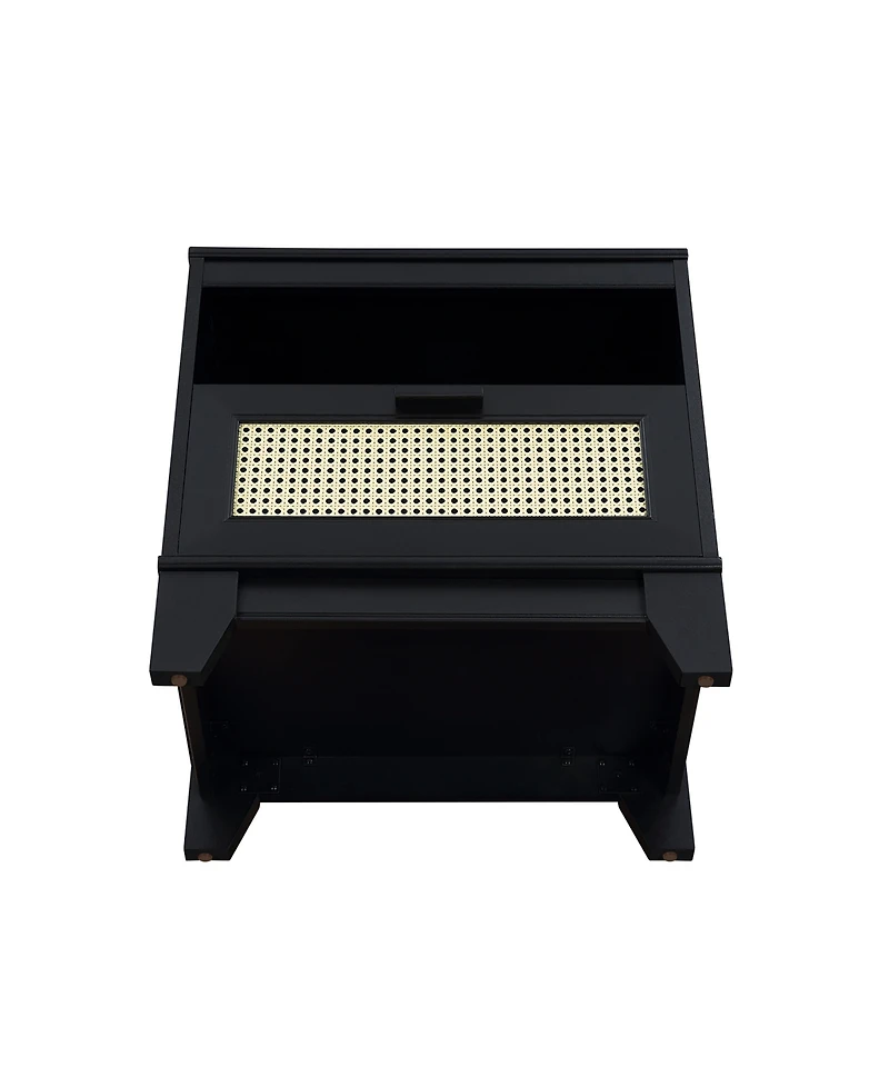Manhattan Comfort Sheridan 21.63" 1-Drawer Cane Nightstand
