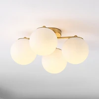 Orly Bohemian Farmhouse Ironfrosted Glass Led Semi Flush Mount