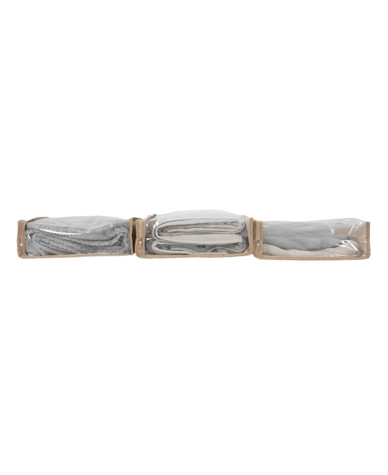Household Essentials Under Bed Zippered Sweater Storage Bags with Clear Vision Panel, Set of 3
