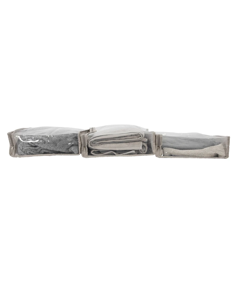 Household Essentials Under Bed Zippered Sweater Storage Bags with Clear Vision Panel, Set of 3