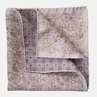 Elizabetta Men's Pascal - Double Sided Silk Pocket Square for Men