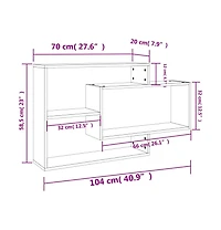 Wall Shelves Concrete Gray 40.9"x7.9"x23" Engineered Wood