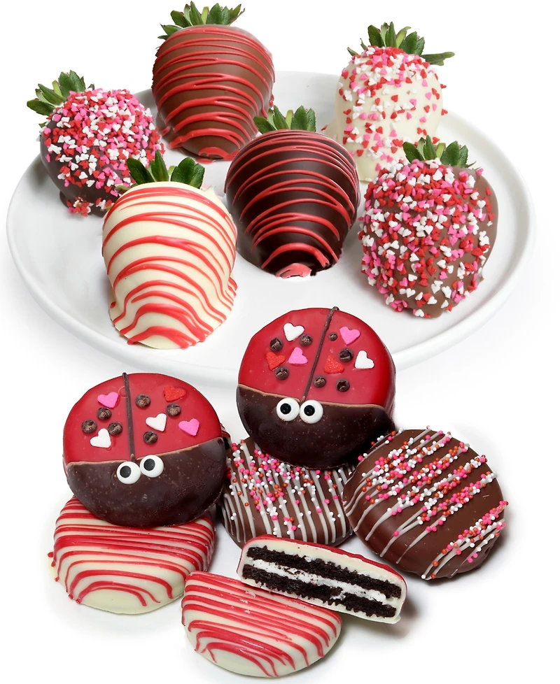 Chocolate Covered Company Love Bug Belgian Chocolate Covered Strawberries and Oreo Cookies