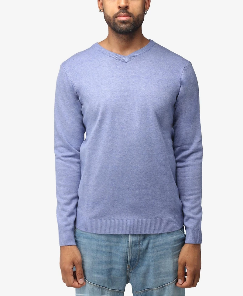 X-Ray Men's Basic V-Neck Pullover Midweight Sweater