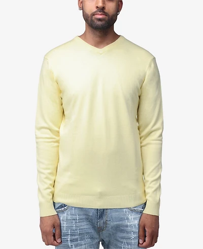 X-Ray Men's Basic V-Neck Pullover Midweight Sweater