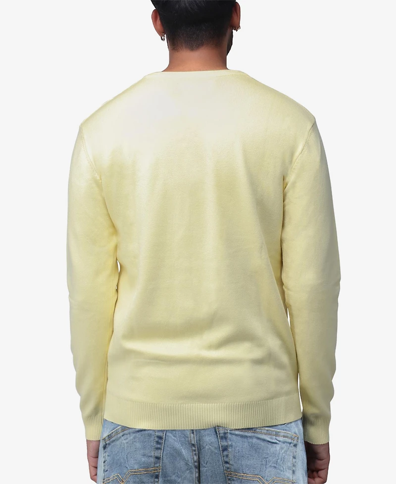 X-Ray Men's Basic V-Neck Pullover Midweight Sweater