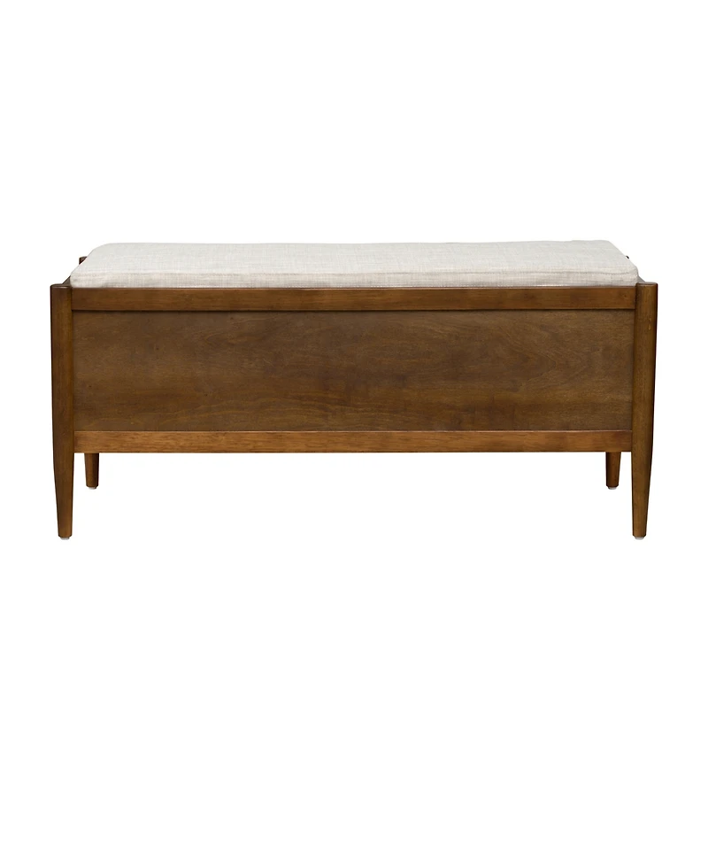 Ink+Ivy 42" Arcadia Wide Accent Wood Bench with Storage and Upholstered Cushion