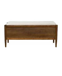 Ink+Ivy 42" Arcadia Wide Accent Wood Bench with Storage and Upholstered Cushion