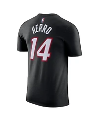 Men's Nike Tyler Hero Black Miami Heat Icon 2022/23 Name and Number T-shirt