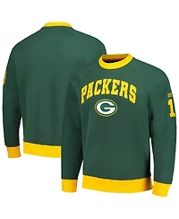 Men's Tommy Hilfiger Green, Gold Green Bay Packers Reese Raglan Tri-Blend Pullover Sweatshirt