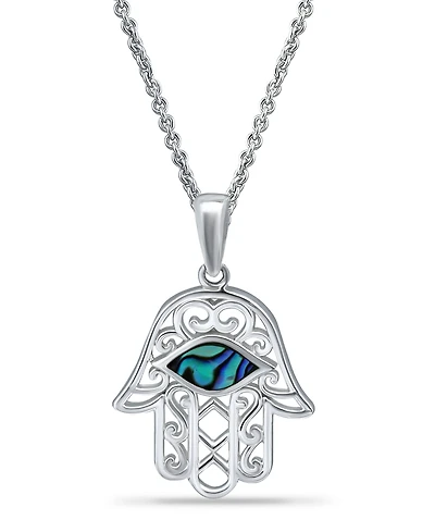 Macy's Abalone Inlay Hamsa Necklace