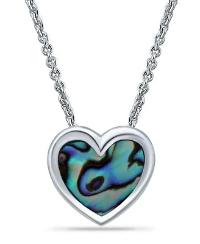 Macys Abalone Inlay Heart Pendant Necklace Heart Drop Earrings