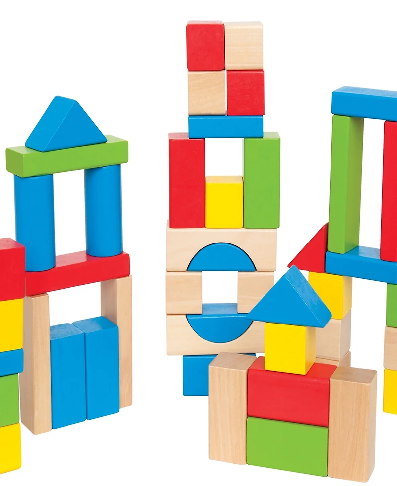 Hape Maple Wood Kids Building 50 Blocks