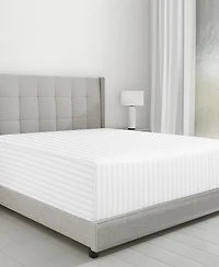Striped 500 Thread Count Fitted Sheet Only, 100% Cotton Sateen, Fully Elasticized with Deep Pockets by California Design Den