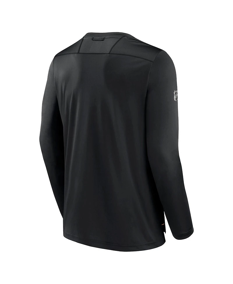 Men's Fanatics Black Pittsburgh Penguins Authentic Pro Long Sleeve T-shirt
