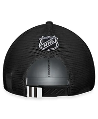 Men's Fanatics Gray, Black Chicago Blackhawks Authentic Pro Home Ice Trucker Adjustable Hat