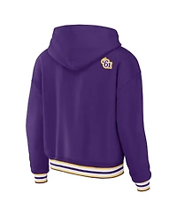 Women's Wear by Erin Andrews Purple Minnesota Vikings Plus Size Lace-Up Pullover Hoodie