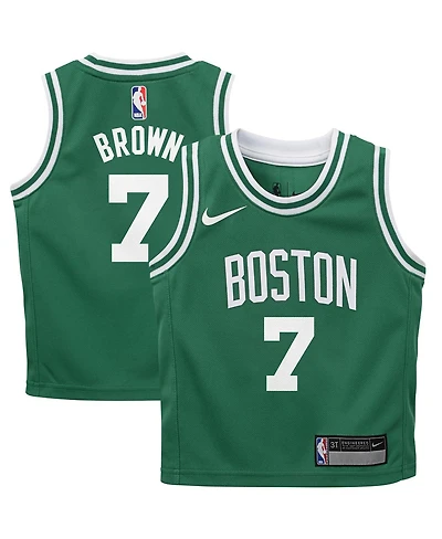 Toddler Boys and Girls Nike Jaylen Brown Green Boston Celtics Swingman Player Jersey - Icon Edition