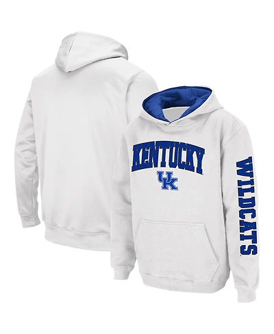 Big Boys Colosseum White Kentucky Wildcats 2-Hit Pullover Hoodie