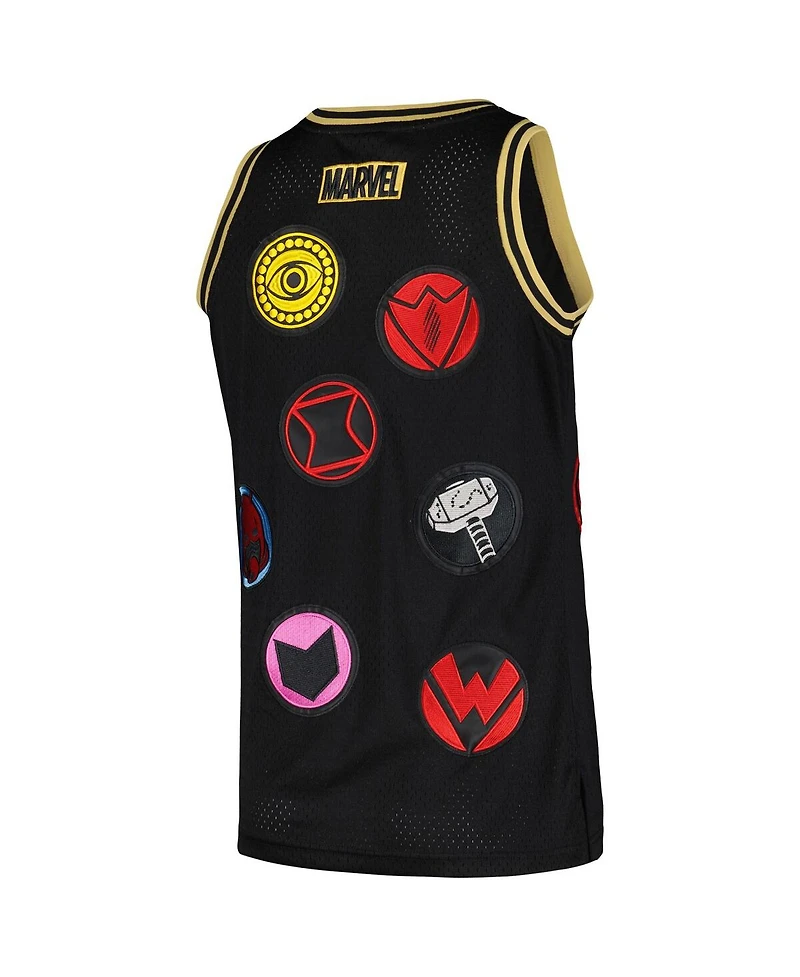 Men's Black The Avengers Marvel 60th Anniversary Basketball Jersey