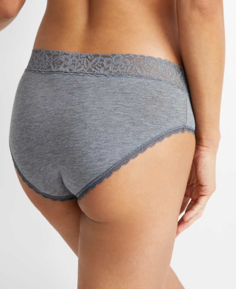 State of Day Women's Cotton Blend Lace-Trim Hipster Underwear, Created for Macy's
