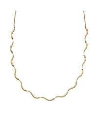 Skagen Women's Wave Gold-Tone Stainless Steel Chain Necklace