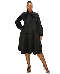 L I V D Women's Plus Bekah Flare Pocket Dress
