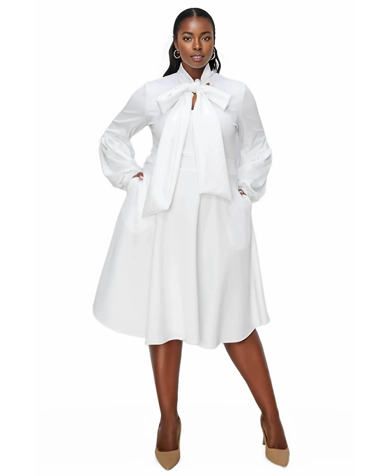 L I V D Women's Plus Bekah Flare Pocket Dress